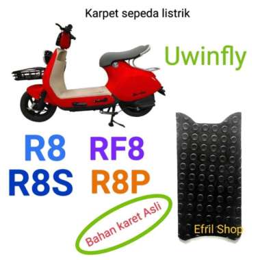 Karpet sepeda listrik Uwinfly R8 RF8 R8S R8P Bahan karet asli