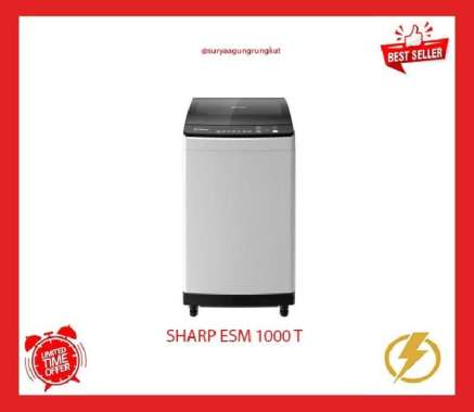 MESIN CUCI 1 TABUNG SHARP 10 KG 410 WATT - ESM 1000 T