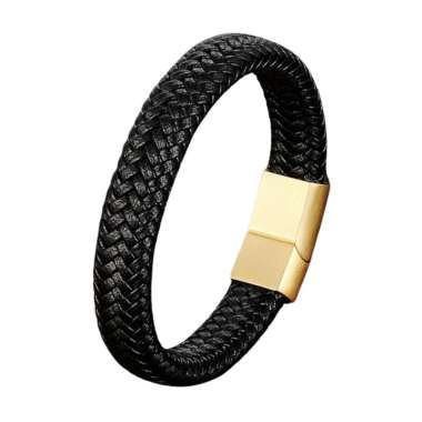 RODRIGUEZ GENUINE LEATHER BRACELET gelang tali gelang pria gelang kulit + FREE BREWYN POUCH GOLD