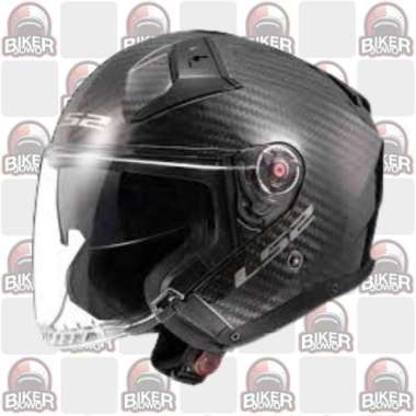 LS2 Infinity 2 Carbon Jet Half Face Helmet Double Visor Ringan XXXL
