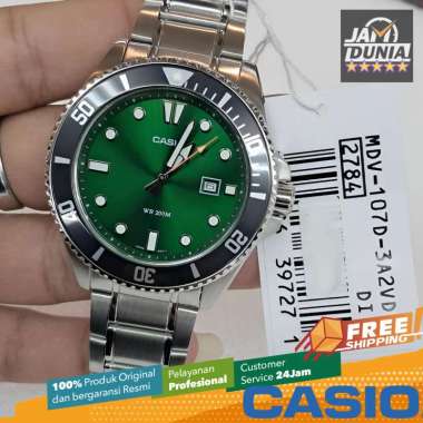 CASIO ORIGINAL - CASIO JAM PRIA MDV-107D-3AVDF-CASIO MDV 107D 3A- JAM TANGAN PRIA JAM PRIA NG - STAI
