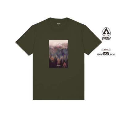 Aerostreet T Shirt Serenity Hijau Army Kaos T Shirt AACAA S