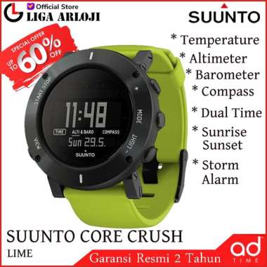 [ SALE ] Jam Tangan Pria Suunto Core Lime Crush Altimeter Barometer Compass