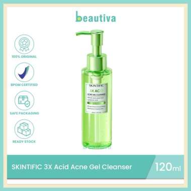 SKINTIFIC 3X Acid Acne Gel Cleanser 120ml