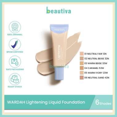 Wardah Lightening Liquid Foundation 06 Neutral Sand 42N,25ml