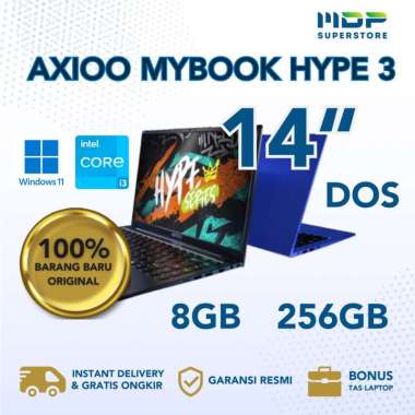 LAPTOP AXIOO MYBOOK HYPE 3 (G11) BLUE/GREY IINTEL CORE I3 8GB 256GB SSD DOS GRAY