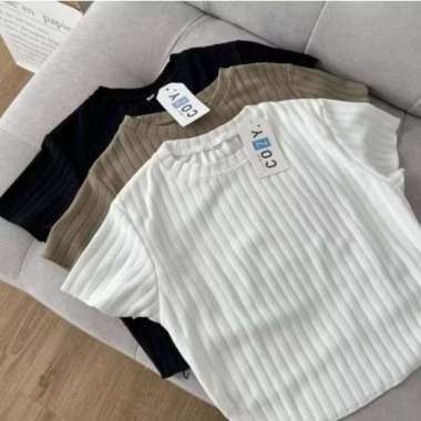 Kaos Wanita Murah Baju Cewek Seksi Sierra Crop Top Sage