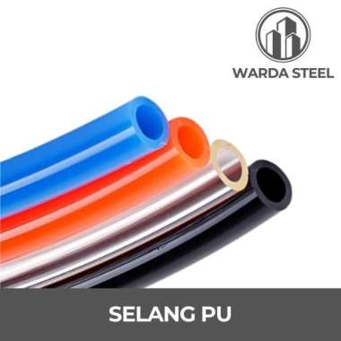 Selang Angin Pneumatic PU 12 mm x 8 mm Per Meter - Hose PU (Polyurethane) 12x8 mm Hitam