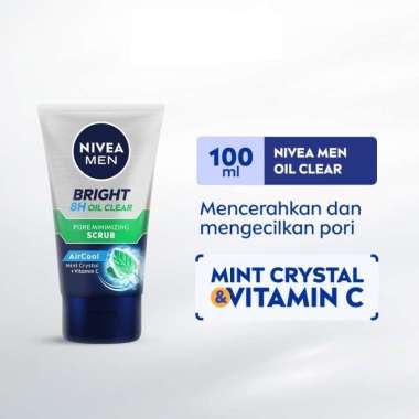 Nivea men facial foam 100 ml bright 8H oil clear