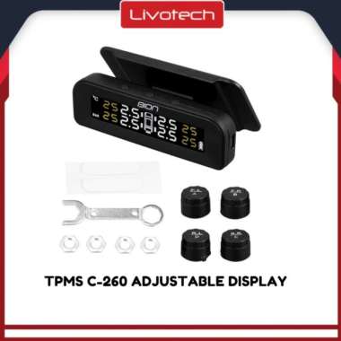 TPMS C260 BION Pengukur Tekanan Ban Mobil Windshield Tire Pressure Monitor System Real Time LCD Digi