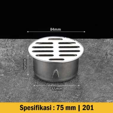 Plat Saringan Air Stainless Bulat Penutup Pipa Saluran Pembuangan Air, Ukuran 3 Inch | 201