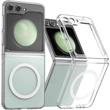 Casing Magsafe Case Silikon Soft Clear Case Samsung Galaxy Z FLIP 6 Flip 5 Flip 4 Flip 3 Series Prem