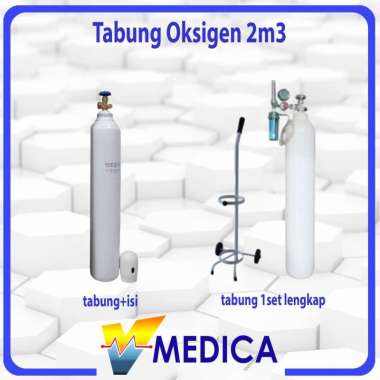 (Reguler) Tabung Oksigen Lengkap 2m3 (Siap Pakai) / Tabung Oksigen Kesehatan TABUNG 1 SET LENGKAP