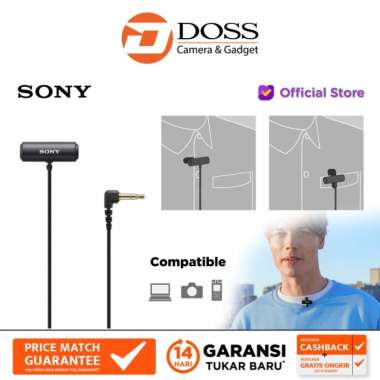 Sony ECM-LV1 Stereo Lavalier Microphone 3.5mm TRS