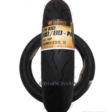 Ban Motor TOMIMOTO TM100 size 90/80 R14 - Tubeless Ban Belakang BEAT, SCOOPY, VARIO 125/150, MIO, FI