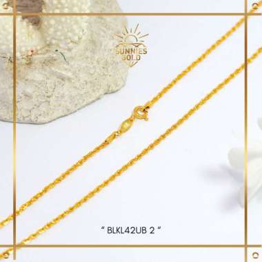 KALUNG KOREA WANITA EMAS ASLI MODEL TAMBANG KADAR 8K (375) KALUNG FASHION KODE BLK42UB 2