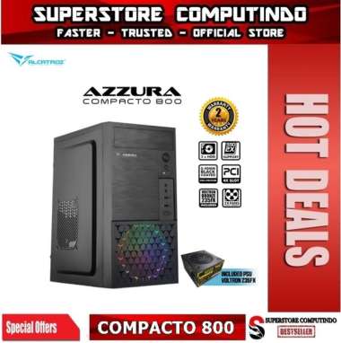 Casing Alcatroz Azzura Compacto 800 M-Atx with PSU Voltron Bronze 235 Tanpa PSU
