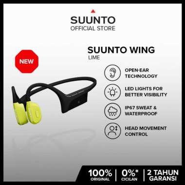 Suunto Wing Lime - Premium open-ear headphones made for outdoor sports