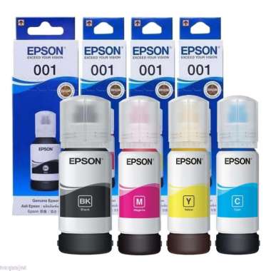 Tinta Epson 001 Printer L4150 L6160 L6170 L6190 Original Hitam