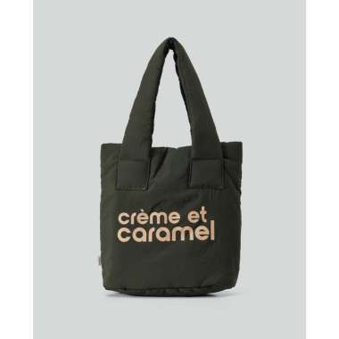 Crème et Caramel Nylon Puffy Tote Bag CC9-1289 Khaki