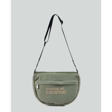 Crème et Caramel Nylon Puffy Sling Bag CC9-1293 Sage