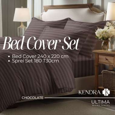 KENDRA ULTIMA Bed Cover Set Chocolate 180x200 T30