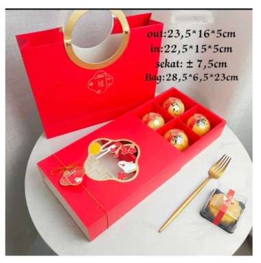 Hand Carry Gift Hampers Paper Bag CHRISTMAS / NEW YEAR / NATAL/ IMLEK CNYRED22