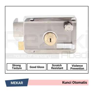Kunci Pintu Otomatis Knokk - Kunci Pintu Gerbang Besi - Kunci Rimlock Mekar