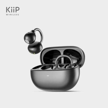 KIIP WIRELESS DTH12 OWS EAR CLIPS EARPHONE BLUETOOTH TWS AI NOISE CANCELLATION Hitam