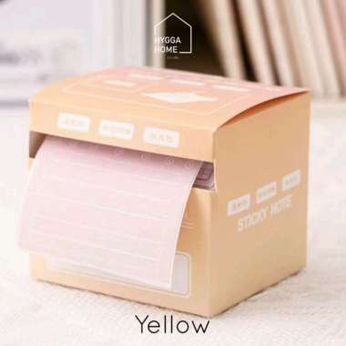 CHIMON Sticky Notes Roll Cute Aesthetic Pull Out Sticker Memo Paper Cute Sticker Yellow