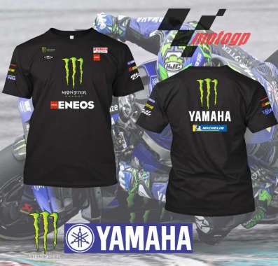 kaos racing yamaha monster energy hitam S