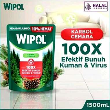 WIPOL KARBOL CEMARA 1500 ML 1,5 LITER REFILL DISINFEKTAN PEMBERSIH LANTAI