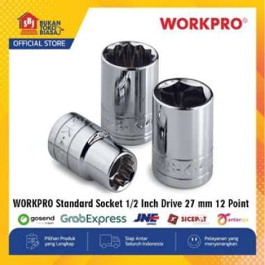 WORKPRO Kunci Socket Standard Socket 1/2 Inch Drive 27 mm 12 Point W074277