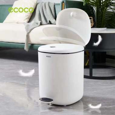 ECOCO Pedal Trash Can - Tempat Sampah Kotak Keranjang Tong Bin Sampah Injak Otomatis estetik Large 1