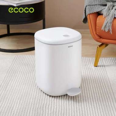 ECOCO Pedal Trash Can - Tempat Sampah Kotak Keranjang Tong Bin Sampah Injak Otomatis estetik Small 7