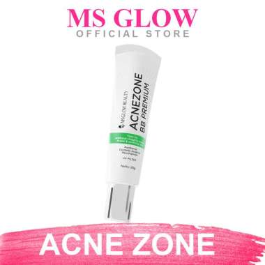 MS GLOW ACNE ZONE BB PREMIUM CREAM SIANG WAJAH BERJERAWAT MS GLOW