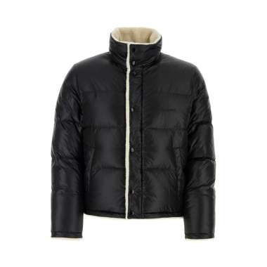 [12.12 Dealcember] Saint Laurent Faux Shearling Lining Nylon Down Puffer Jacket Black 48 Black