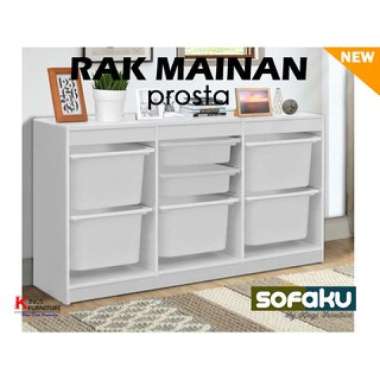 OFFO Rak Mainan Prosta Kabinet Penyimpanan Anak Portable Storage Putih FROSTA 24