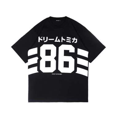 NVSR Tshirt Oversize Number Eighty Six | Kaos Oversize 16s XL Hitam
