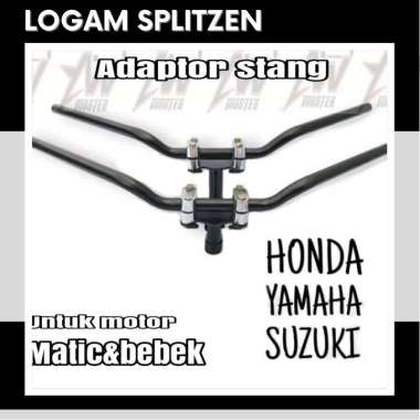 NEW DUDUKAN STANG SETIR RZR FULLSET ADAPTOR SETANG RZR UNIVERSAL Bebek yamaha Hitam
