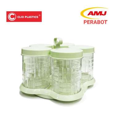 CLIO Toples Garasu Set 5 Toples Kue Lebaran Toples Snack