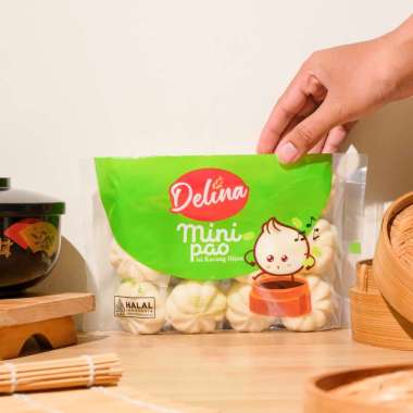 MINIPAO KACANG HIJAU DELINA 408GR ISI 24PCS MUNG BEANS MINI PAO HALAL