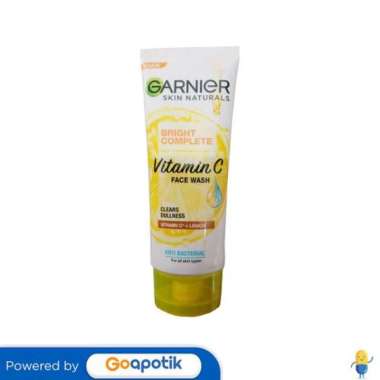 GARNIER BRIGHT COMPLETE VITAMIN C FACE WASH 100 ML TUBE