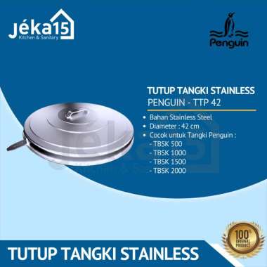 Penguin Tutup Tangki Air Stainless | Tutup Toren - Chrome