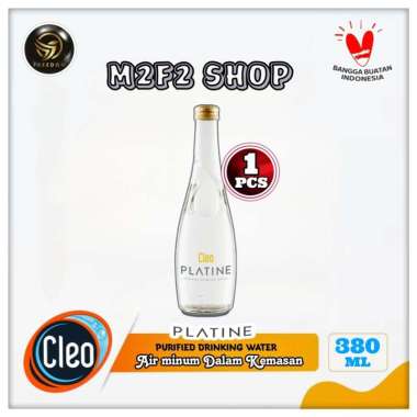 Cleo Platine Purified Drinking Water | Air Mineral Botol Kaca - 380 ml (Kemasan Satuan)