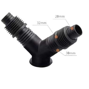 sambungan mesin cuci Adaptor Y Konektor Pipa Penguras Lantai Bahan PVC SBG Y | Hitam