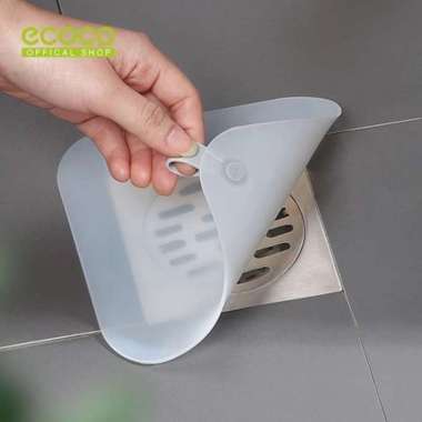 ECOCO Floor Drain Deodorant Mat Transparent - Penutup Lubang Saringan Got Kamar Mandi Silikon Transp