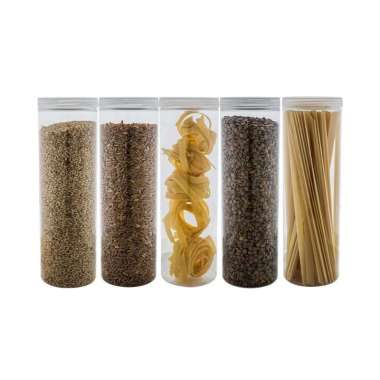 Food Container Round 1200 ml (8*25 cm) - Korea No.1 Food container toples bening transparan plastik 