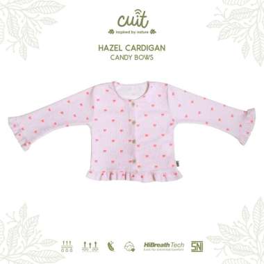CUIT Hazel Cardigan Rib Motif Kardigan Bayi Anak Perempuan 1 - 6 Tahun 4XL (5-6 Tahun) Candy Bows