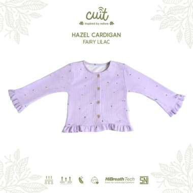 CUIT Hazel Cardigan Rib Motif Kardigan Bayi Anak Perempuan 1 - 6 Tahun 4XL (5-6 Tahun) Fairy Lilac